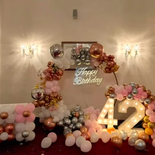 Birthday Balloon Ring Decor at Home – Elegant Party Decorations!