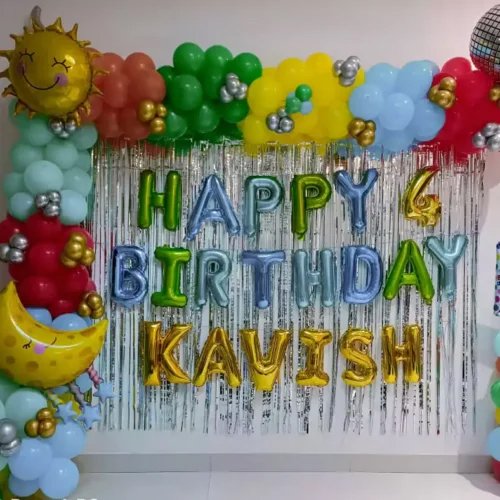 Colorful Balloon Room Decoration for Birthday