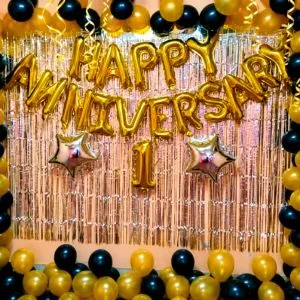 Dazzling Golden Balloon Decor
