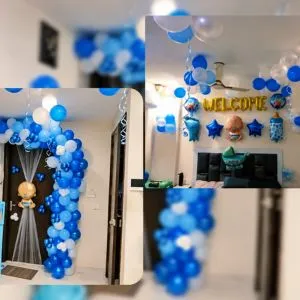 Elegant Baby Boy Welcome Decor