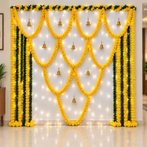 Traditional Annaprashan Marigold Floral Decoration