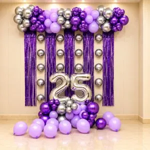 Purple Theme Birthday Decor